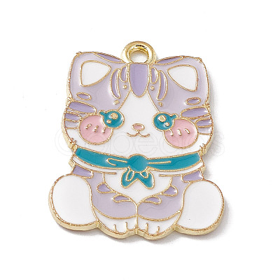 Alloy Enamel Pendants ENAM-M049-02G-B-1