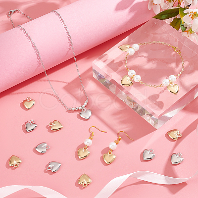 160Pcs 2 Colors CCB Plastic Pendants KY-GA0001-31-1
