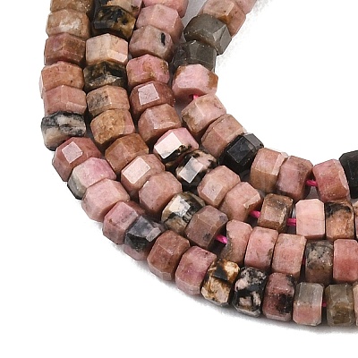 Natural Rhodonite Beads Strands G-G345-C16-2x4mm-1