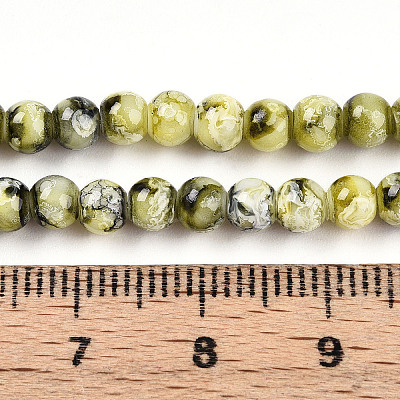 Baking Paint Glass Beads X1-DGLA-N003-4mm-A04-1