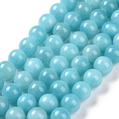 Natural Mashan Jade Round Beads Strands G-D263-6mm-XS28-1