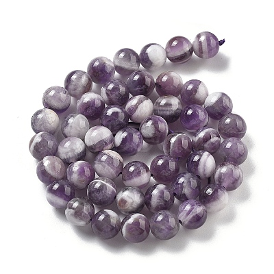 Natural Amethyst Beads Strands X-G-M445-8MM-01E-1