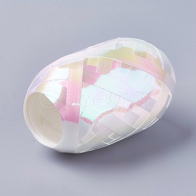 Single Face Laser Balloons Ribbon SRIB-WH0003-D01-1