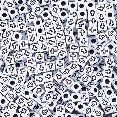 1000Pcs Craft Style Acrylic Beads MACR-PA0001-77-1