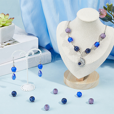 15Pcs 3 Colors Handmade Lampwork Beads LAMP-SC0001-80-1
