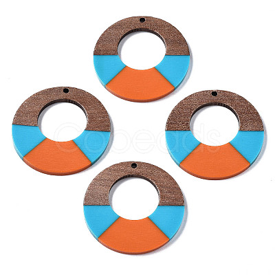 Resin & Walnut Wood Pendants RESI-S389-068A-A04-1