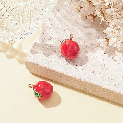 2pcs Brass Enamel Charms KK-YW0001-90-1