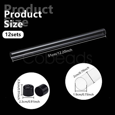Transparent PC Plastic Bead Storage Tubes AJEW-WH0596-947A-1