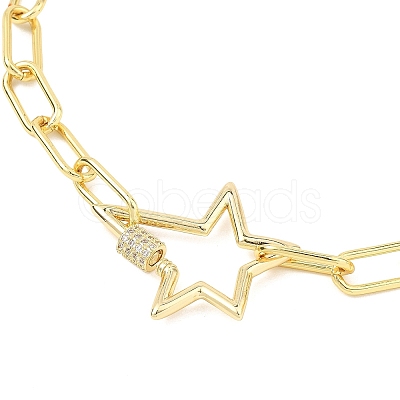 304 Stainless Steel Paperclip Chain Necklaces NJEW-JN06369-02-1