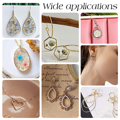 90Pcs 12 Style Teardrop Brass Linking Rings KK-PH0009-91-1