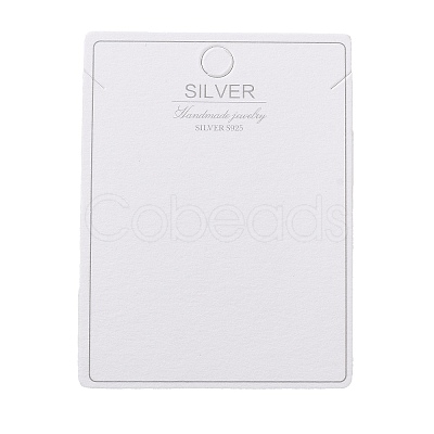 100Pcs Paper Jewelry Necklace Display Cards CDIS-NH0001-01C-1