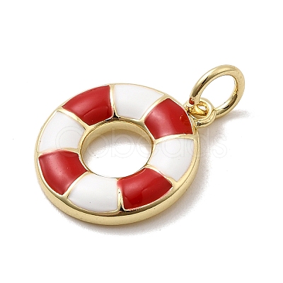 Brass Enamel Pendants KK-P338-23G-01-1
