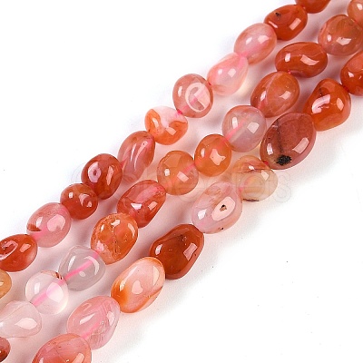 Natural Red Agate Beads Strands G-P497-01B-11-1