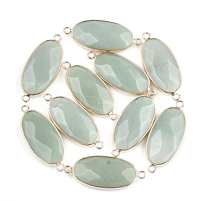 Natural Green Aventurine Links connectors X-G-S344-03C-1