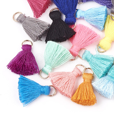 Polycotton(Polyester Cotton) Tassel Pendant Decorations X-FIND-S280-M-1
