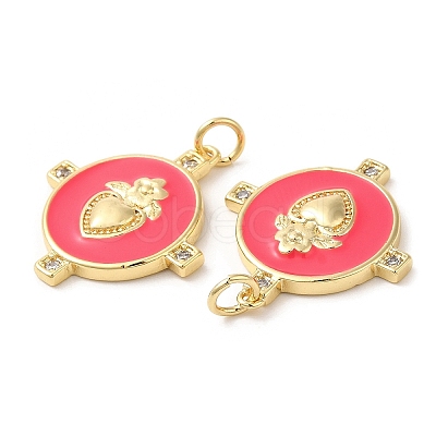 Brass Micro Pave Cubic Zirconia Pendants KK-M246-16G-01-1