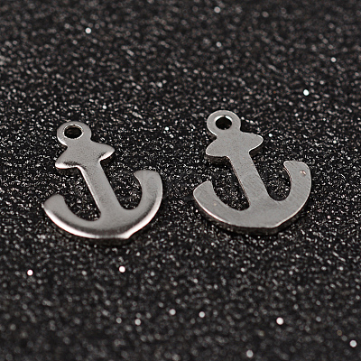 Non-Tarnish Anchor 304 Stainless Steel Charms X-STAS-M249-01-1