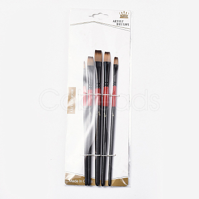 Wooden Paint Brushes Pens Sets AJEW-L074-03-1