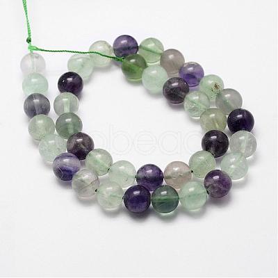 Natural Fluorite Bead Strands G-D840-56-6mm-AB-1