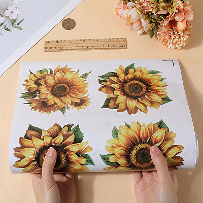 Sunflower Self-Adhesive PVC Wall Stickers STIC-WH20002-25-1
