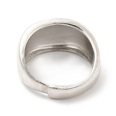 Rack Plating Brass Plain Band Adjustable Ring for Women RJEW-E064-18P-1