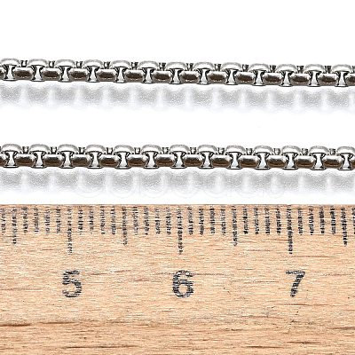 Tarnish Resistant 304 Stainless Steel Box Chain Necklaces X-NJEW-P244-01P-1