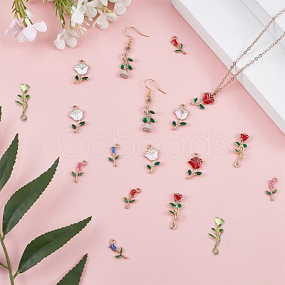 Alloy Enamel Pendants PALLOY-SC0002-76-1