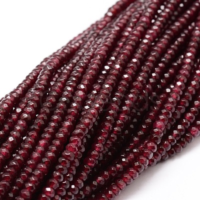 Dyed Natural Malaysia Jade Rondelle Beads Strands X-G-E316-2x4mm-10-1