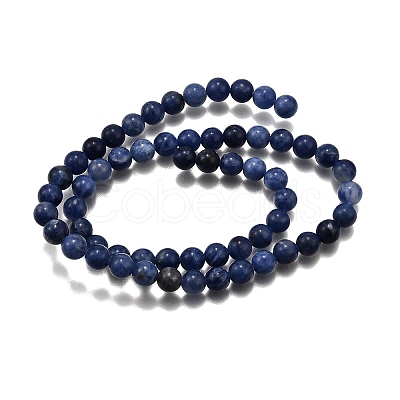 Natural Sodalite Beads Strands G-E110-4mm-3-1