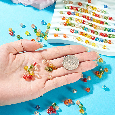 Picasso Baking Paint Glass Seed Beads SEED-TA0001-61C-1