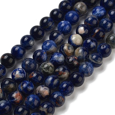 Natural South Africa Sodalite Beads Strands X-G-S259-35-6mm-1