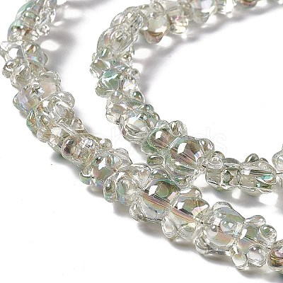 Electroplate Glass Beads Strands EGLA-L030-HR03-1