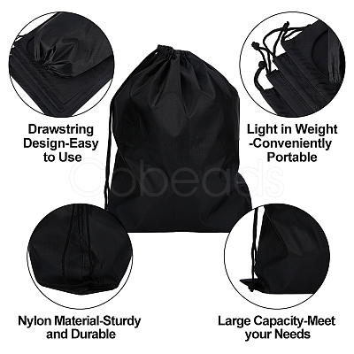 Nylon Shoes Storage Drawstring Bags ABAG-WH0038-40-1