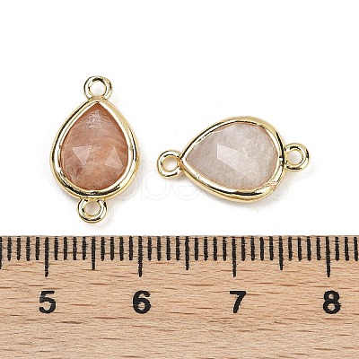 Natural Sunstone Faceted Connector Charms G-L514-048P-01-1