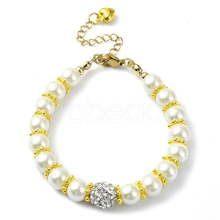 Glass Imitation Pearl Beaded Bracelets for Women BJEW-JB10034-01-1
