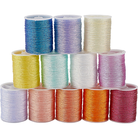 12 Rolls 12 Colors Metallic Sewing Thread OCOR-CY0002-02B-1