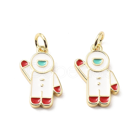 Brass Enamel Pendants KK-L237-024G-02-1