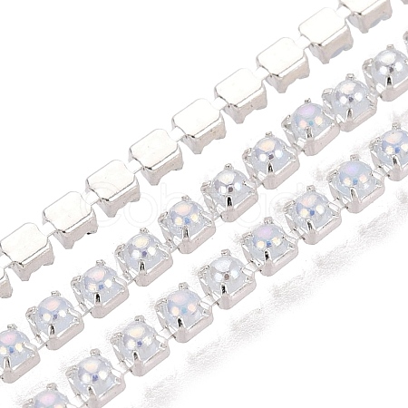 Iron & ABS Plastic Imitation Pearl Tennis Chains CH-Q006-01A-16-1