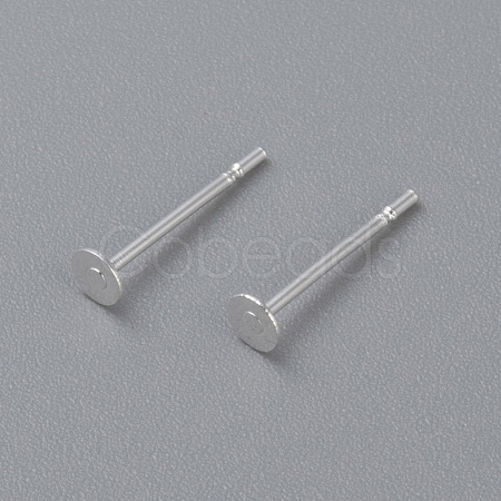 304 Stainless Steel Stud Earring Findings STAS-H436-24S-3mm-1