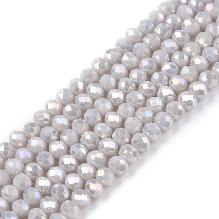 Electroplate Glass Beads Strands EGLA-A044-P2mm-B19-1