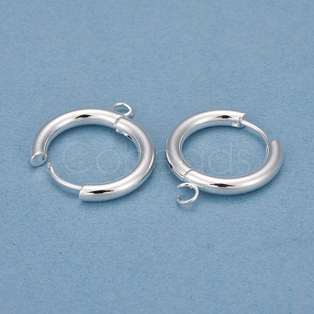 201 Stainless Steel Huggie Hoop Earring Findings STAS-P283-01G-S-1