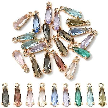 20Pcs Faceted Glass Pendants GLAA-YW0005-01-1