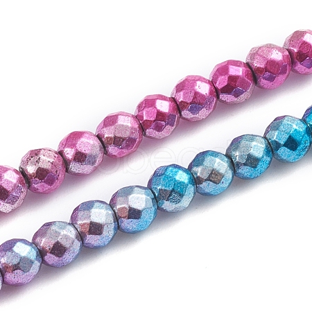 Electroplated Non-magnetic Synthetic Hematite Beads Strands G-L562-10B-1