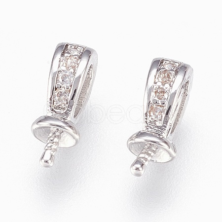 Brass Cup Pearl Peg Bails Pin Pendants LS-KK-P150-17P-1