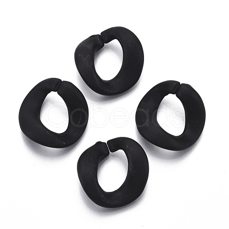 Spray Painted CCB Plastic Linking Rings CCB-R104-05A-01-1
