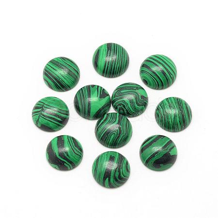 Synthetic Malachite Cabochons G-R416-10mm-38-1
