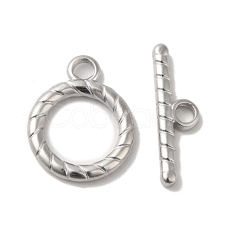 Non-Tarnish 304 Stainless Steel Toggle Clasps STAS-H212-14P-1