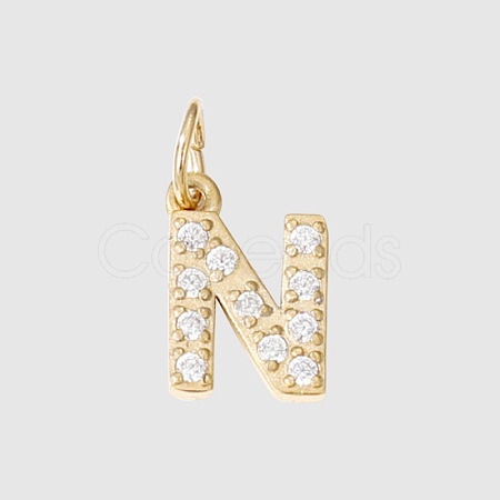 Stainless Steel Cubic Zirconia Pendants with Jump Rings FIND-PW0024-08N-1