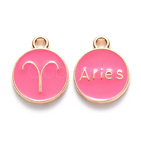 Alloy Enamel Pendants X-ENAM-S124-01B-03A-1