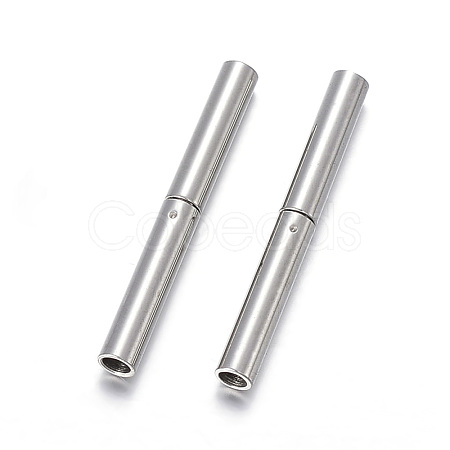 Non-Tarnish 304 Stainless Steel Bayonet Clasps X-STAS-F108-12P-1.7mm-1